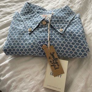 Faherty Short sleeve Button Down (Medium)
